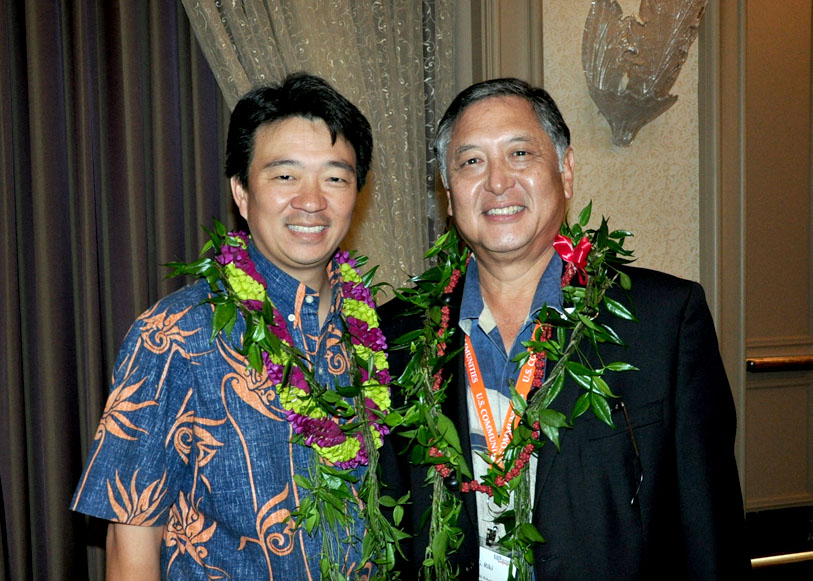 Lt. Gov. Shan Tsutsui and Councilmember Riki Hokama