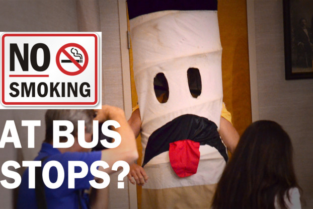 no smoking at bus stops
