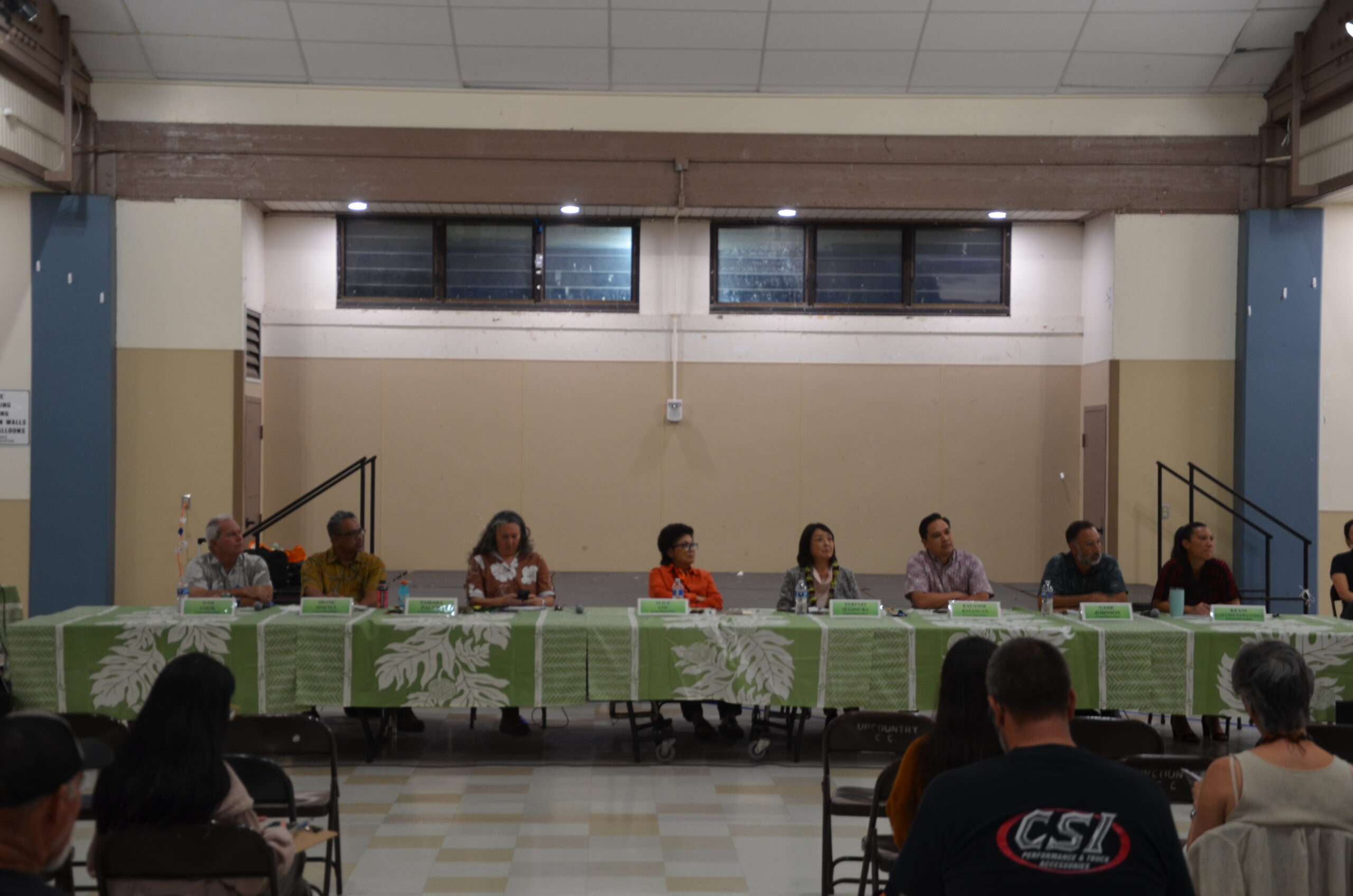 Councilmembers listen to testimony at the FY 27 Upcountry Budget Meeting