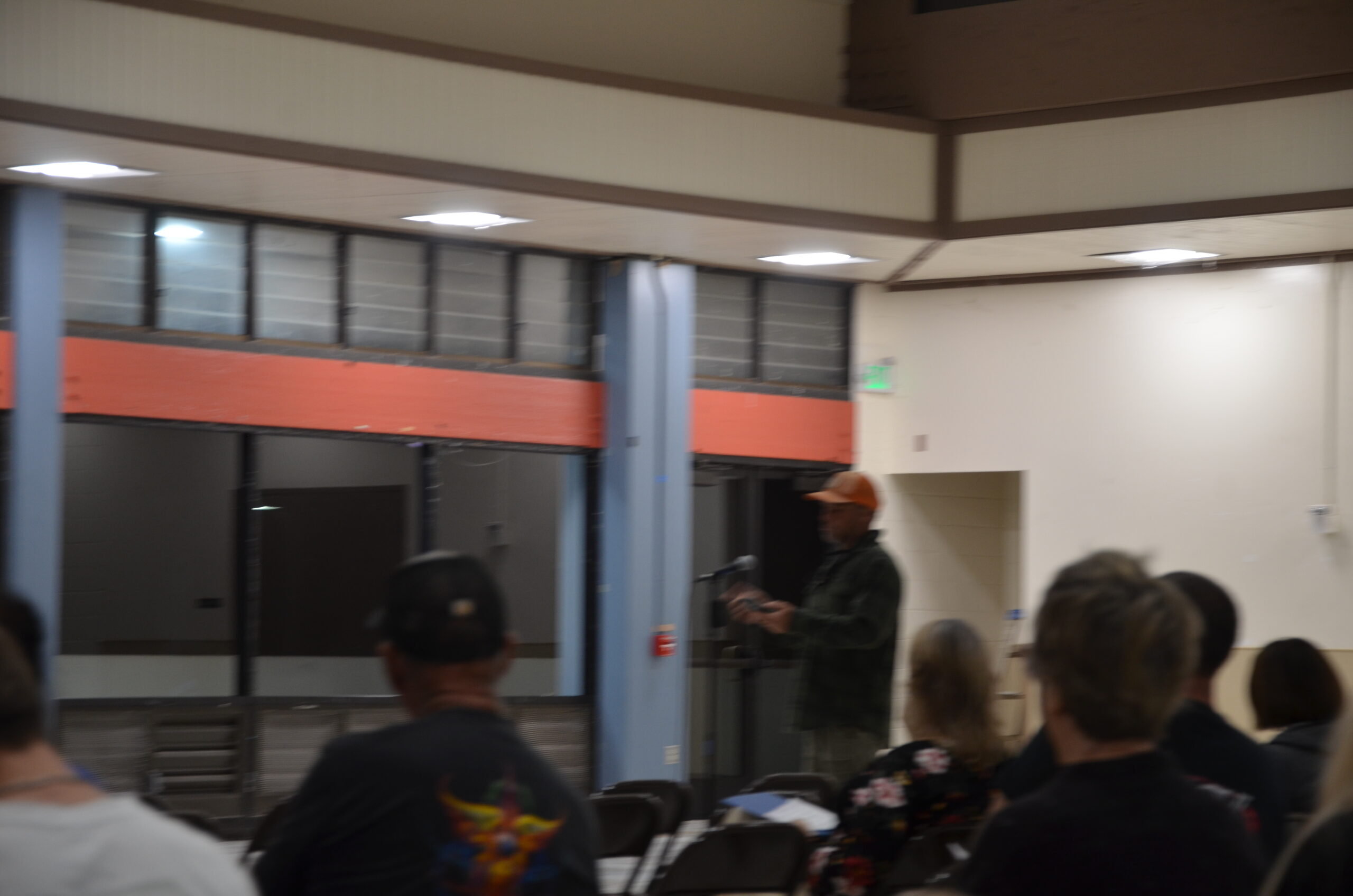 Testifier speaks at the microphone at the FY 27 Upcountry Budget Meeting