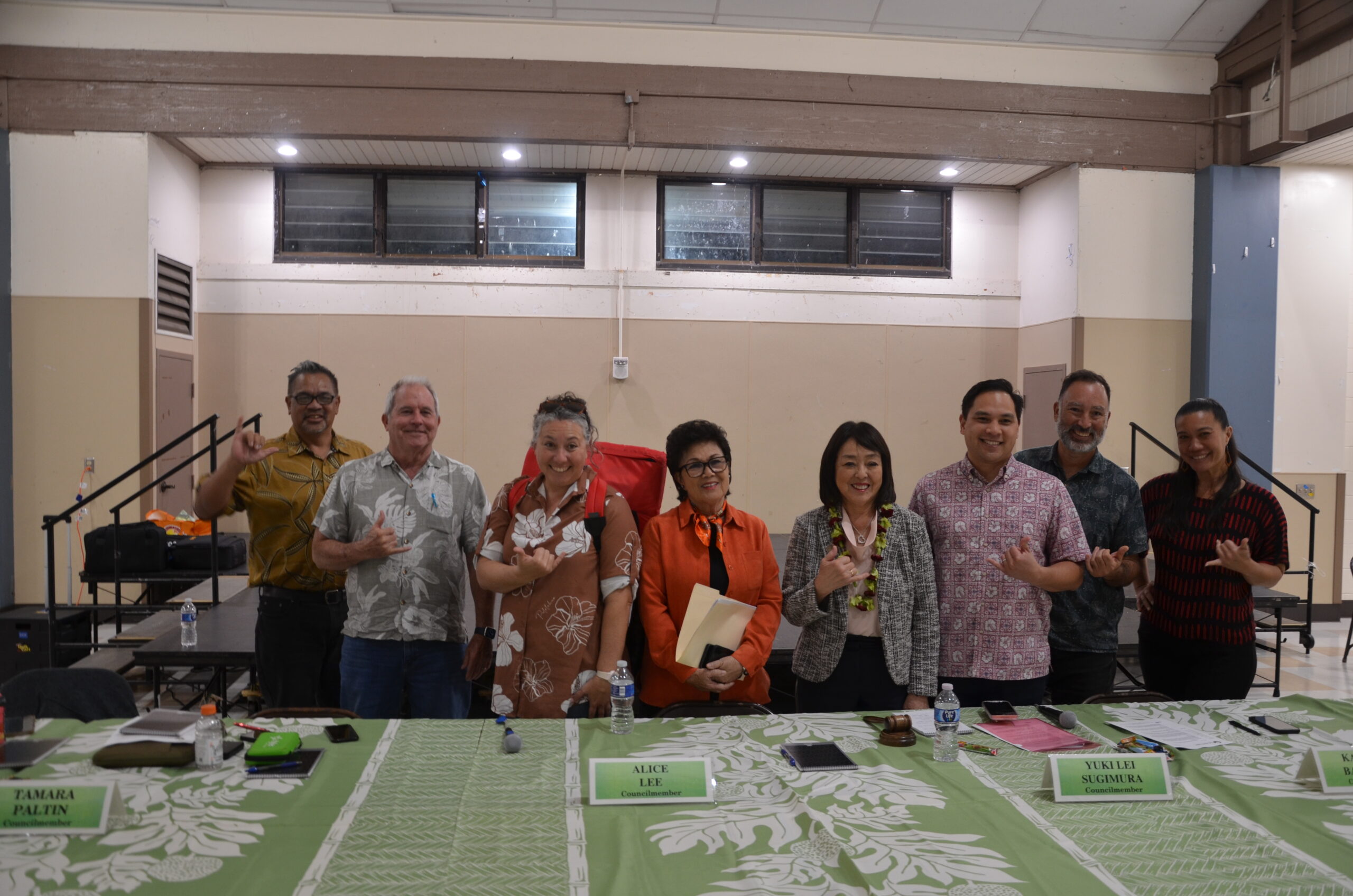 Councilmembers pose for a photo at the FY 27 Upcountry Budget Meeting