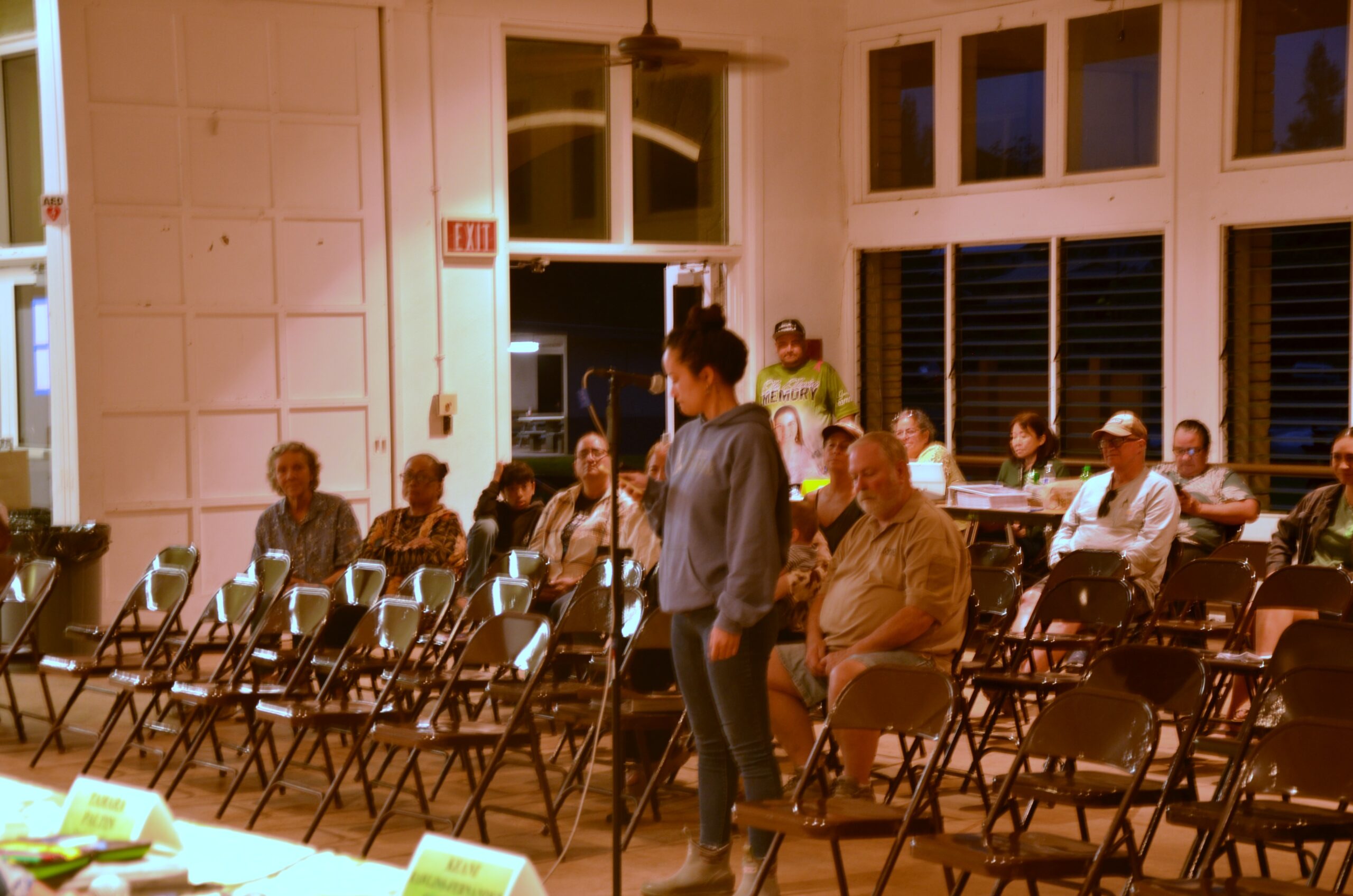 Councilmembers listen to testimony at the FY 27 Evening Budget Meeting in Hāna