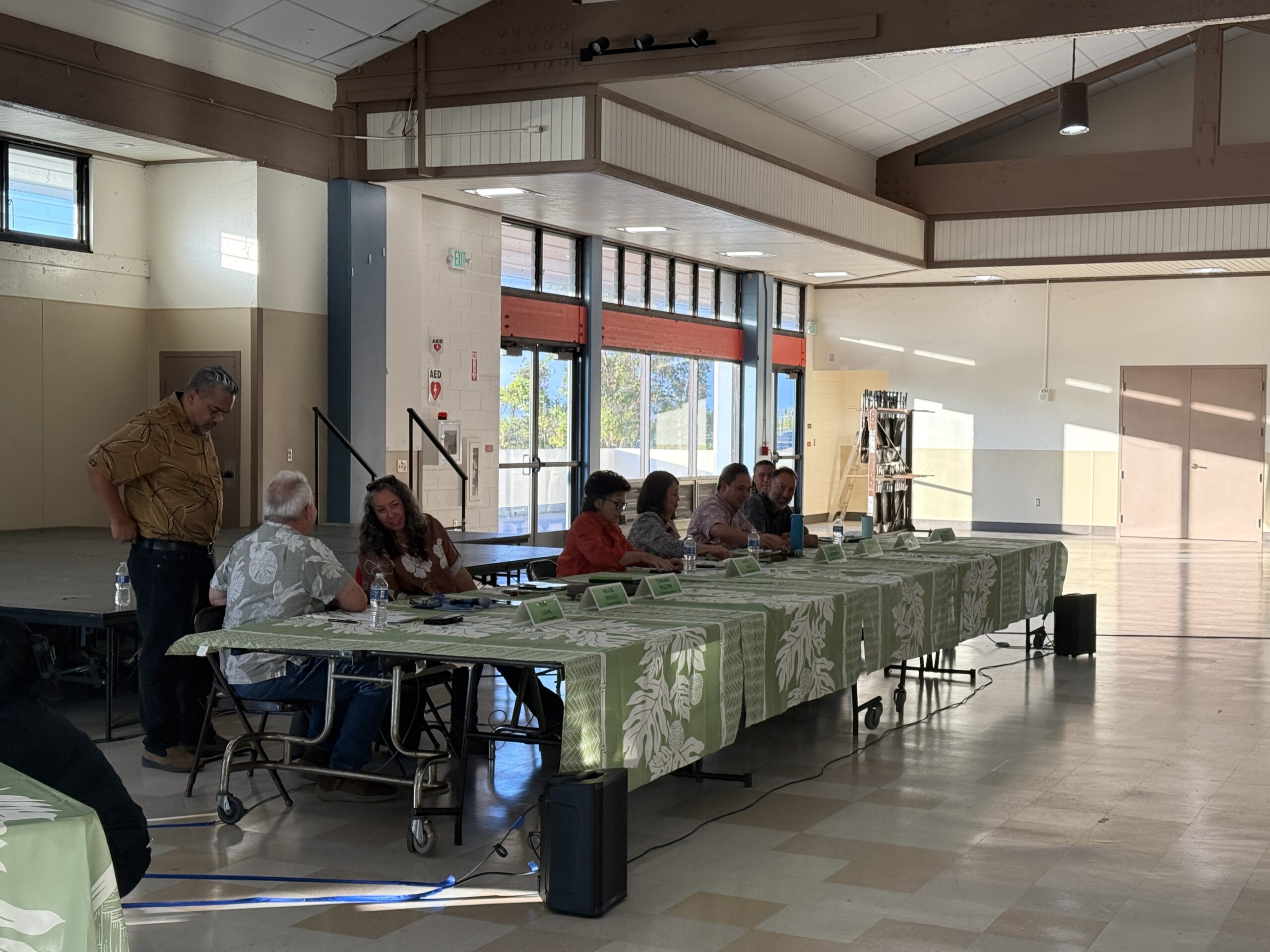 Councilmembers listen to testimony at the FY 27 Upcountry Budget Meeting