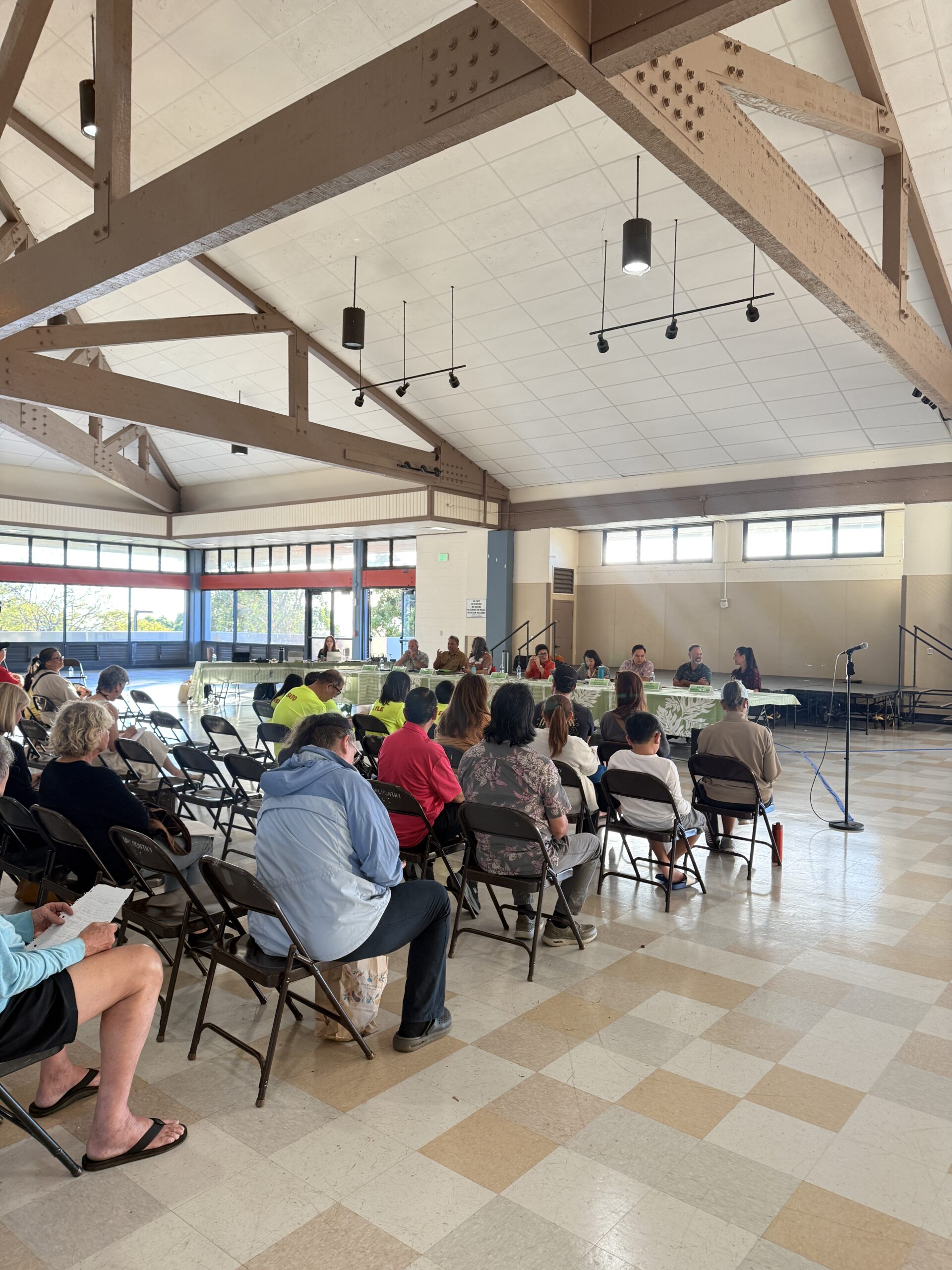 Councilmembers listen to testimony at the FY 27 Upcountry Budget Meeting