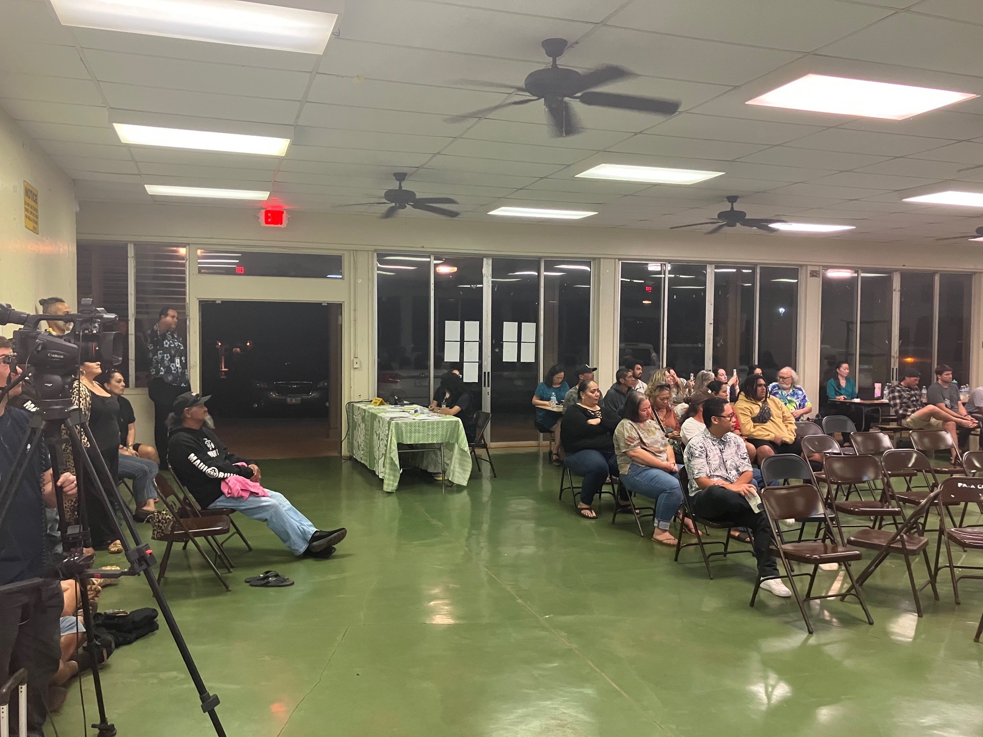 Councilmembers listen to testimony at the FY 27 Makawao-Haʻikū-Pāʻia Evening Budget Meeting