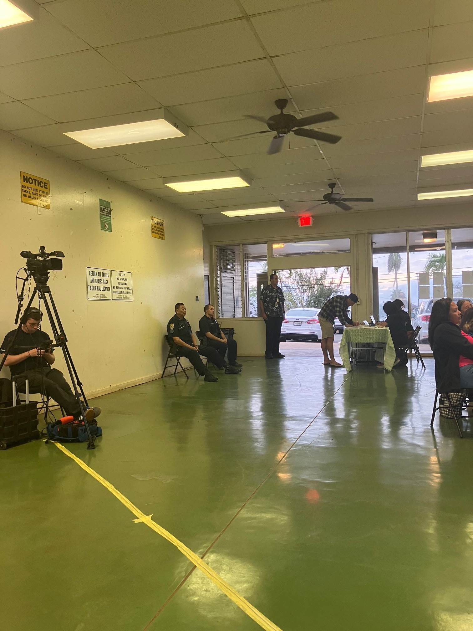 Councilmembers listen to testimony at the FY 27 Makawao-Haʻikū-Pāʻia Evening Budget Meeting