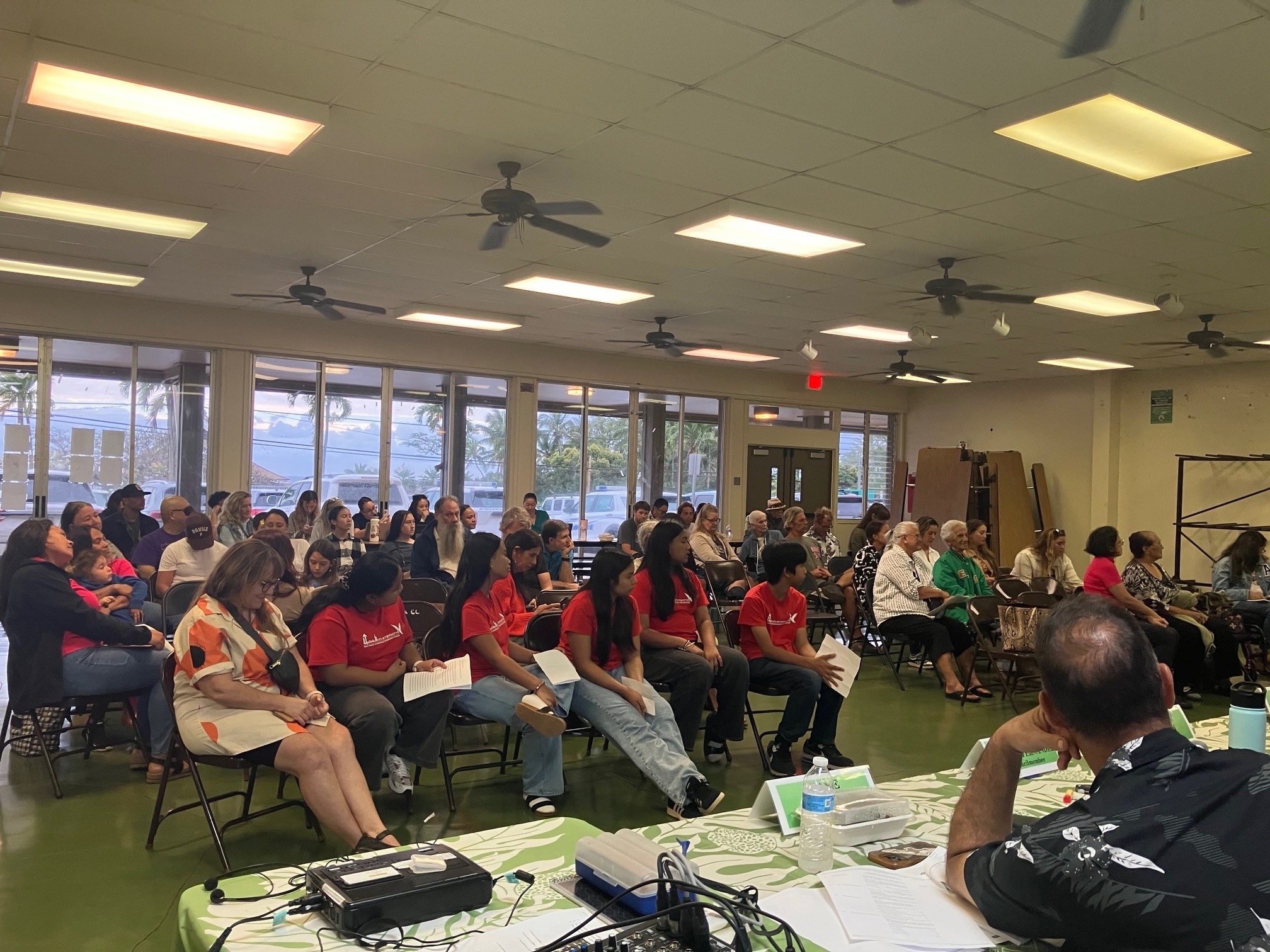 Councilmembers listen to testimony at the FY 27 Makawao-Haʻikū-Pāʻia Evening Budget Meeting
